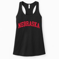 Retro Nebraska Vintage Design Classic Font Throwback Design Womens Tank Top