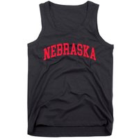 Retro Nebraska Vintage Design Classic Font Throwback Design Tank Top