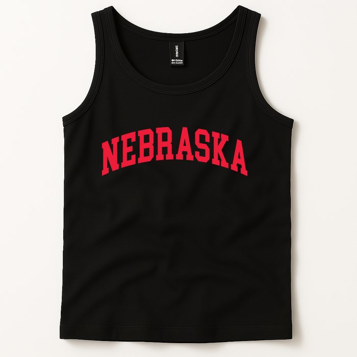 Retro Nebraska Vintage Design Classic Font Throwback Design Tank Top