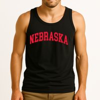 Retro Nebraska Vintage Design Classic Font Throwback Design Tank Top