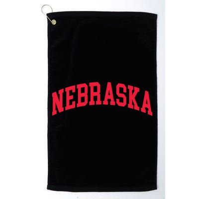 Retro Nebraska Vintage Design Classic Font Throwback Design Golf Towel