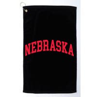 Retro Nebraska Vintage Design Classic Font Throwback Design Golf Towel