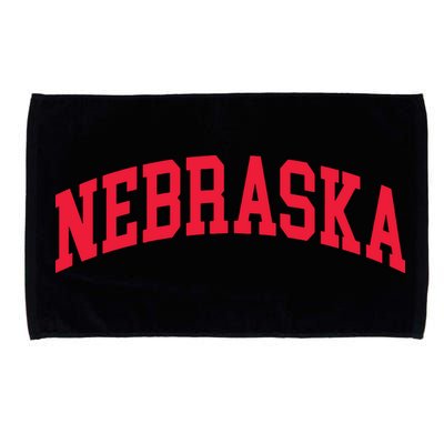 Retro Nebraska Vintage Design Classic Font Throwback Design Microfiber Hand Towel