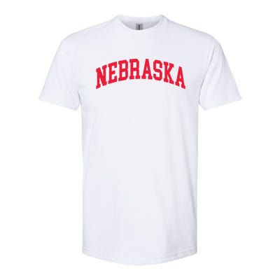 Retro Nebraska Vintage Design Classic Font Throwback Design Softstyle CVC T-Shirt