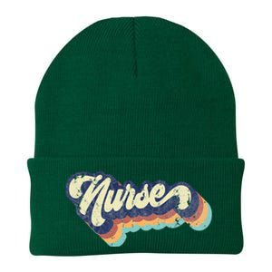 Retro Nurse Woman Wears A Nursing On NurseS Day Knit Cap Winter Beanie