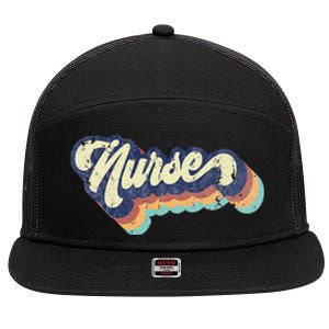 Retro Nurse Woman Wears A Nursing On NurseS Day 7 Panel Mesh Trucker Snapback Hat