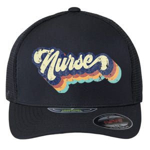 Retro Nurse Woman Wears A Nursing On NurseS Day Flexfit Unipanel Trucker Cap