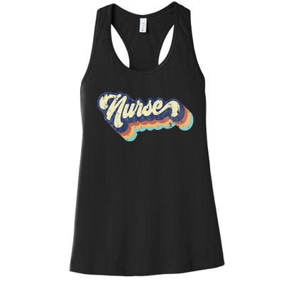 Retro Nurse Woman Wears A Nursing On NurseS Day Women's Racerback Tank