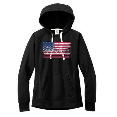 Rn Nurses Week For Er Nurse American Flag Nurse Women's Fleece Hoodie