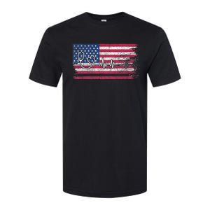 Rn Nurses Week For Er Nurse American Flag Nurse Softstyle CVC T-Shirt