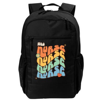 Retro Nurse Wavy Words Nursing School Daily Commute Backpack