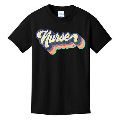 Retro Nurse Woman Wears A Nursing On Nurses Day Kids T-Shirt