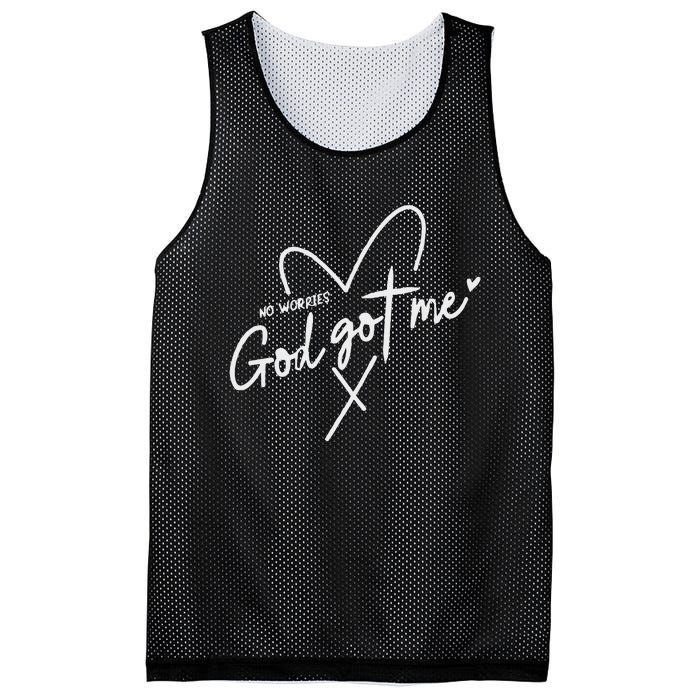 Retro No Worry Gods Got Me Christian Faith Believer Mesh Reversible Basketball Jersey Tank