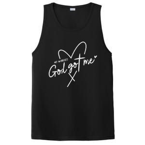 Retro No Worry Gods Got Me Christian Faith Believer PosiCharge Competitor Tank