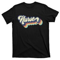 Retro Nurse Woman Wears a Nursing Tee on Nurse's Day T-Shirt