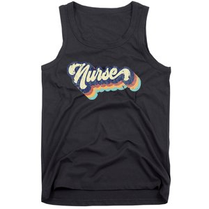 Retro Nurse Woman Wears a Nursing Tee on Nurse's Day Tank Top