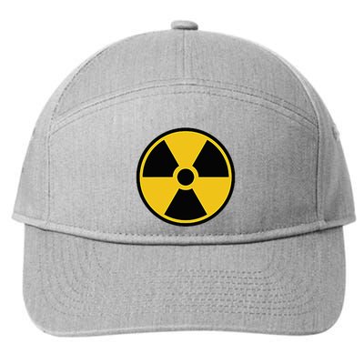Radioactive Nuclear Warning Symbol Radiation Sign Energy 7-Panel Snapback Hat