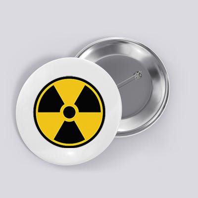 Radioactive Nuclear Warning Symbol Radiation Sign Energy Button