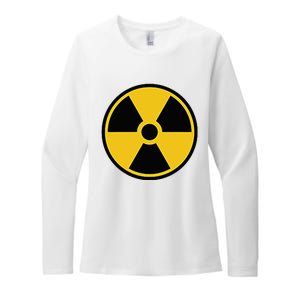 Radioactive Nuclear Warning Symbol Radiation Sign Energy Womens CVC Long Sleeve Shirt