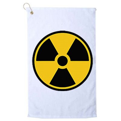 Radioactive Nuclear Warning Symbol Radiation Sign Energy Platinum Collection Golf Towel