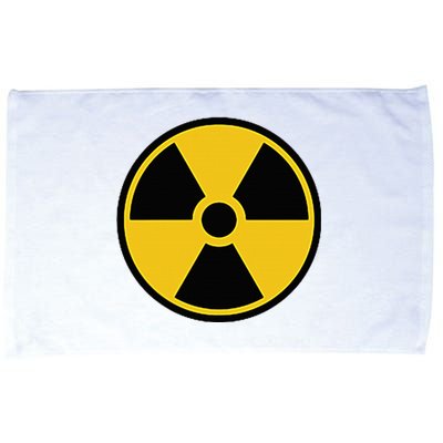 Radioactive Nuclear Warning Symbol Radiation Sign Energy Microfiber Hand Towel