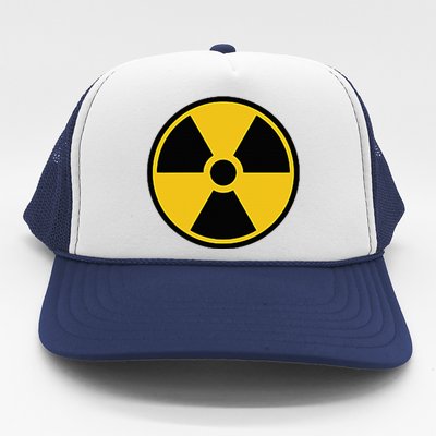 Radioactive Nuclear Warning Symbol Radiation Sign Energy Trucker Hat