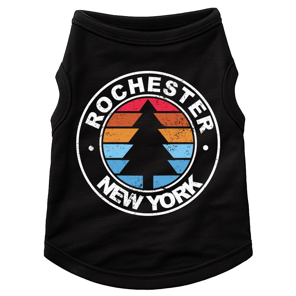 Rochester New York Ny Vintage Graphic Retro 70s Great Gift Doggie Tank