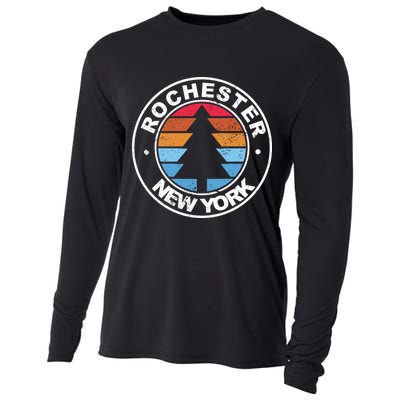 Rochester New York Ny Vintage Graphic Retro 70s Great Gift Cooling Performance Long Sleeve Crew