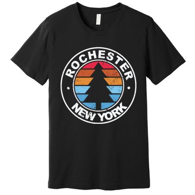 Rochester New York Ny Vintage Graphic Retro 70s Great Gift Premium T-Shirt