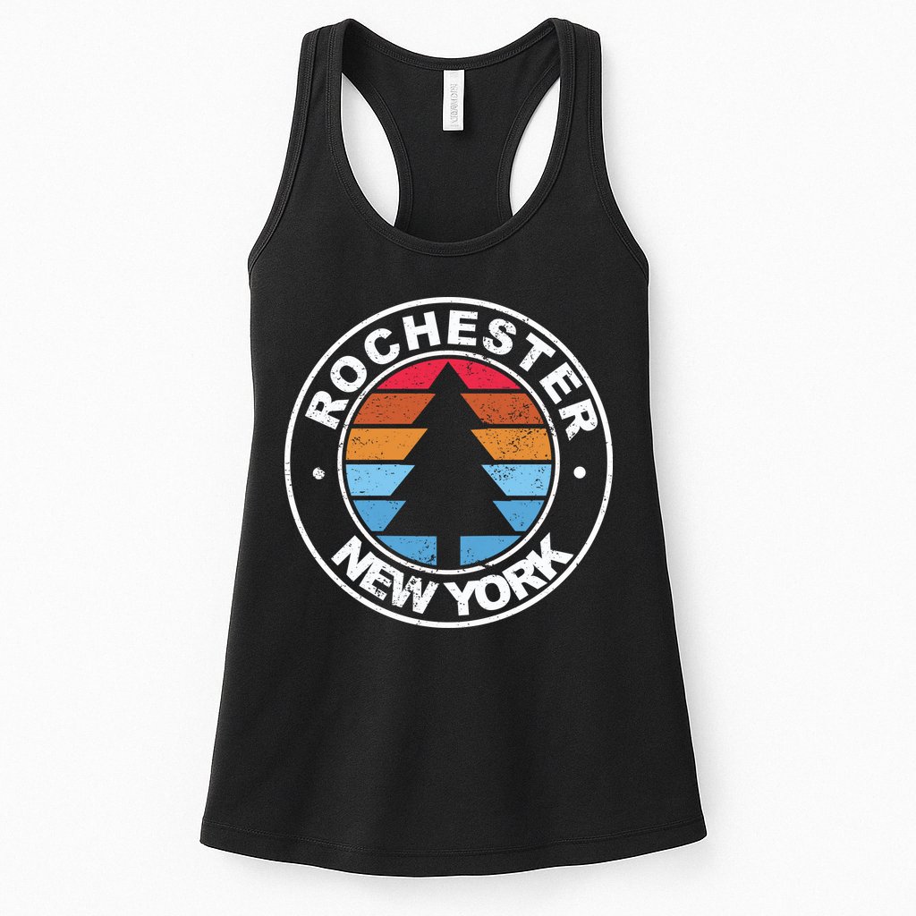 Rochester New York Ny Vintage Graphic Retro 70s Great Gift Womens Tank Top