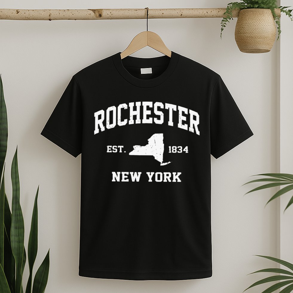 Rochester New York NY Vintage State Athletic Style T-Shirt