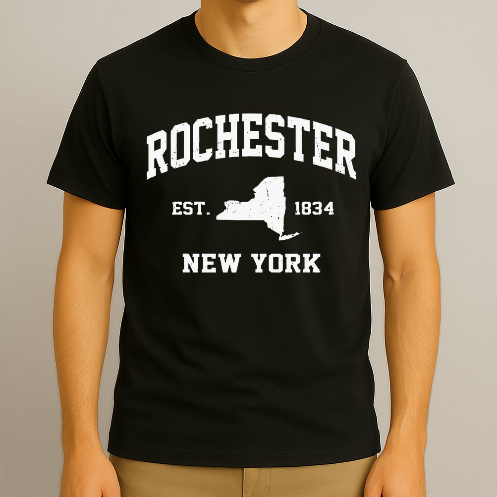 Rochester New York NY Vintage State Athletic Style T-Shirt