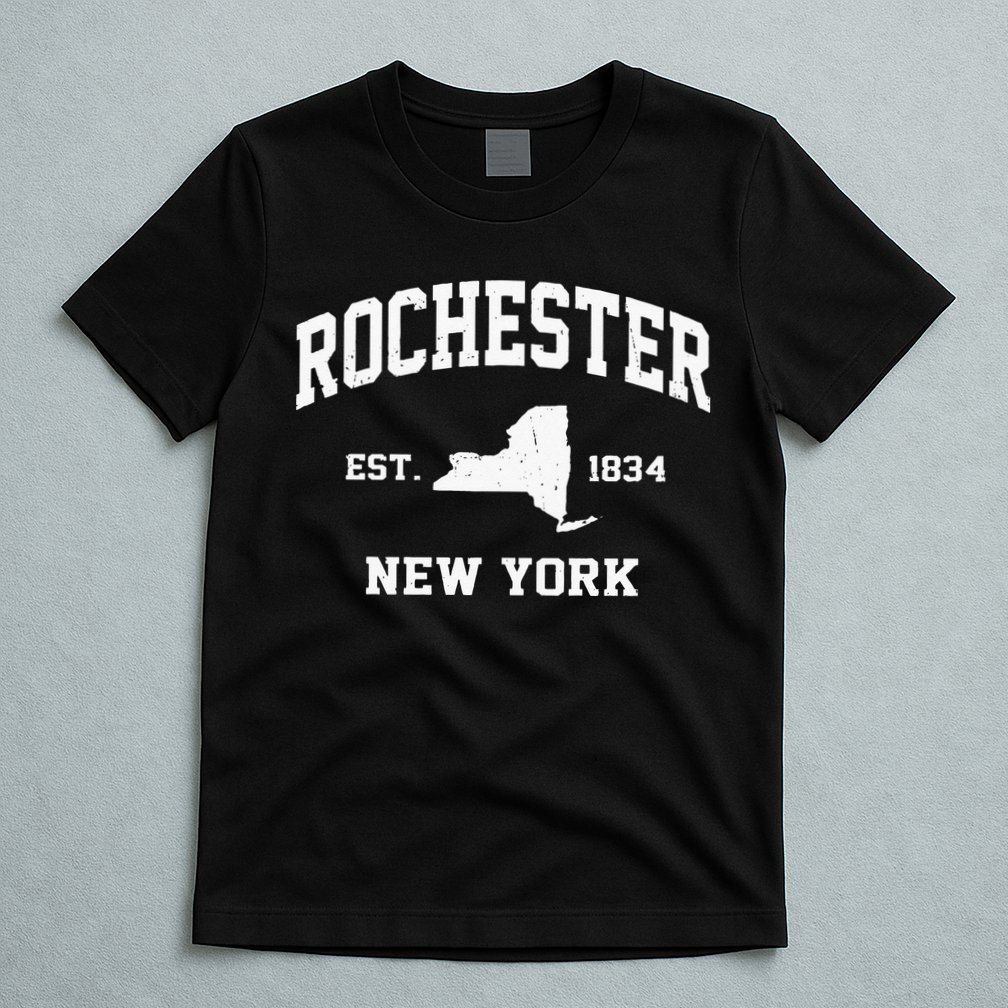 Rochester New York NY Vintage State Athletic Style T-Shirt