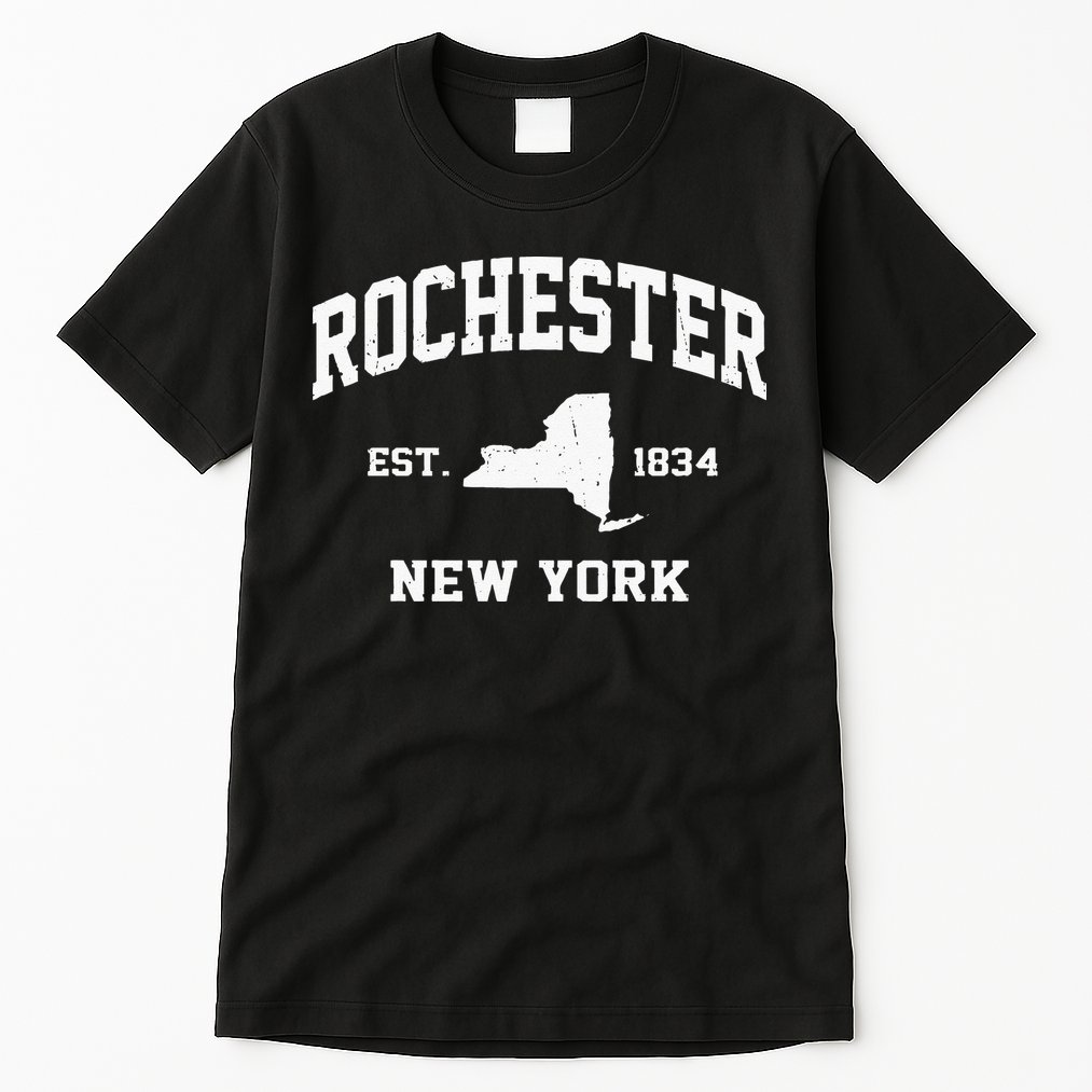 Rochester New York NY Vintage State Athletic Style Tall T-Shirt