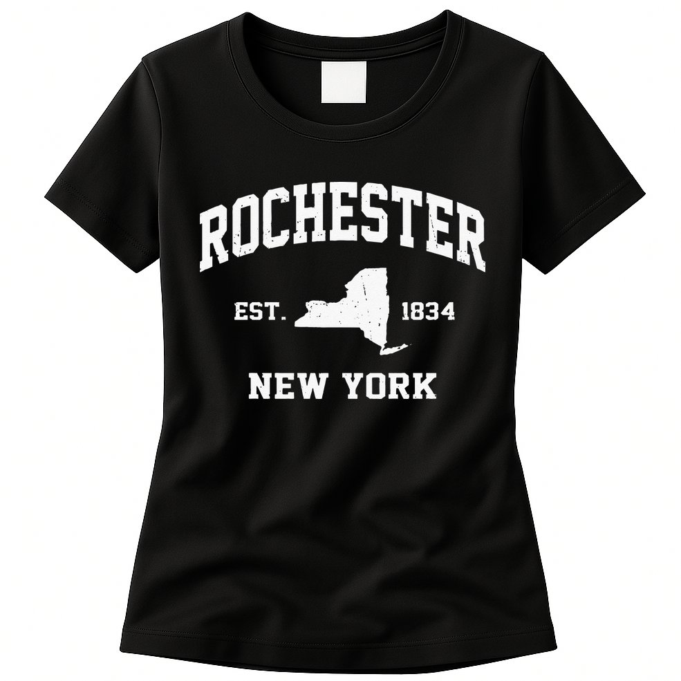 Rochester New York NY Vintage State Athletic Style Womens T-Shirt