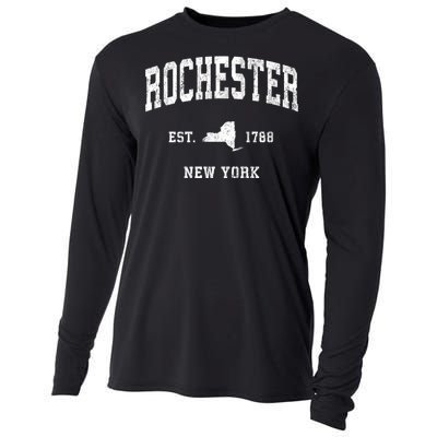 Rochester New York Ny Vintage Athletic Cooling Performance Long Sleeve Crew