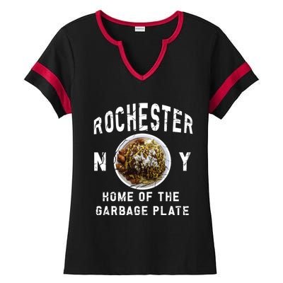 Rochester New York Garbage Plate Gift Rochester Gifcool Gift Funny Gift Ladies Halftime Notch Neck Tee