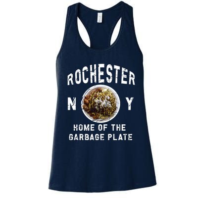 Rochester New York Garbage Plate Gift Rochester Gifcool Gift Funny Gift Women's Racerback Tank