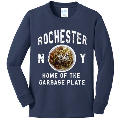 Rochester New York Garbage Plate Gift Rochester Gifcool Gift Funny Gift Kids Long Sleeve Shirt