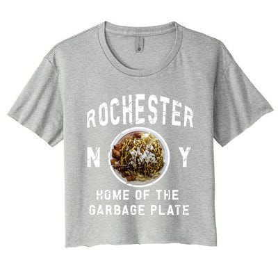 Rochester New York Garbage Plate Gift Rochester Gifcool Gift Funny Gift Women's Crop Top Tee