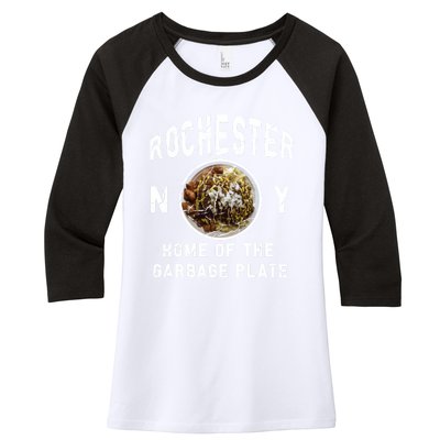 Rochester New York Garbage Plate Gift Rochester Gifcool Gift Funny Gift Women's Tri-Blend 3/4-Sleeve Raglan Shirt