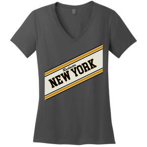 Rochester New York Varsity Logo Women's V-Neck T-Shirt