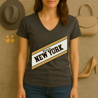 Rochester New York Varsity Logo Women's V-Neck T-Shirt