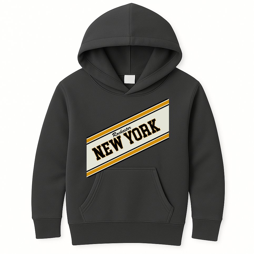 Rochester New York Varsity Logo Kids Hoodie