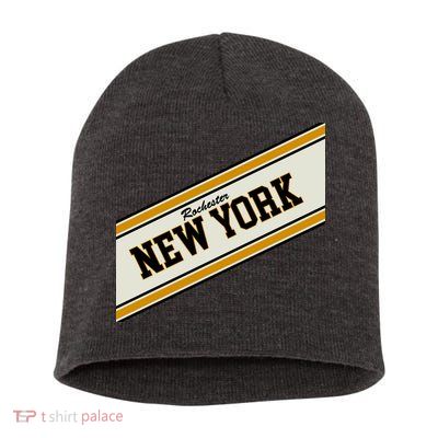 Rochester New York Varsity Logo Short Acrylic Beanie