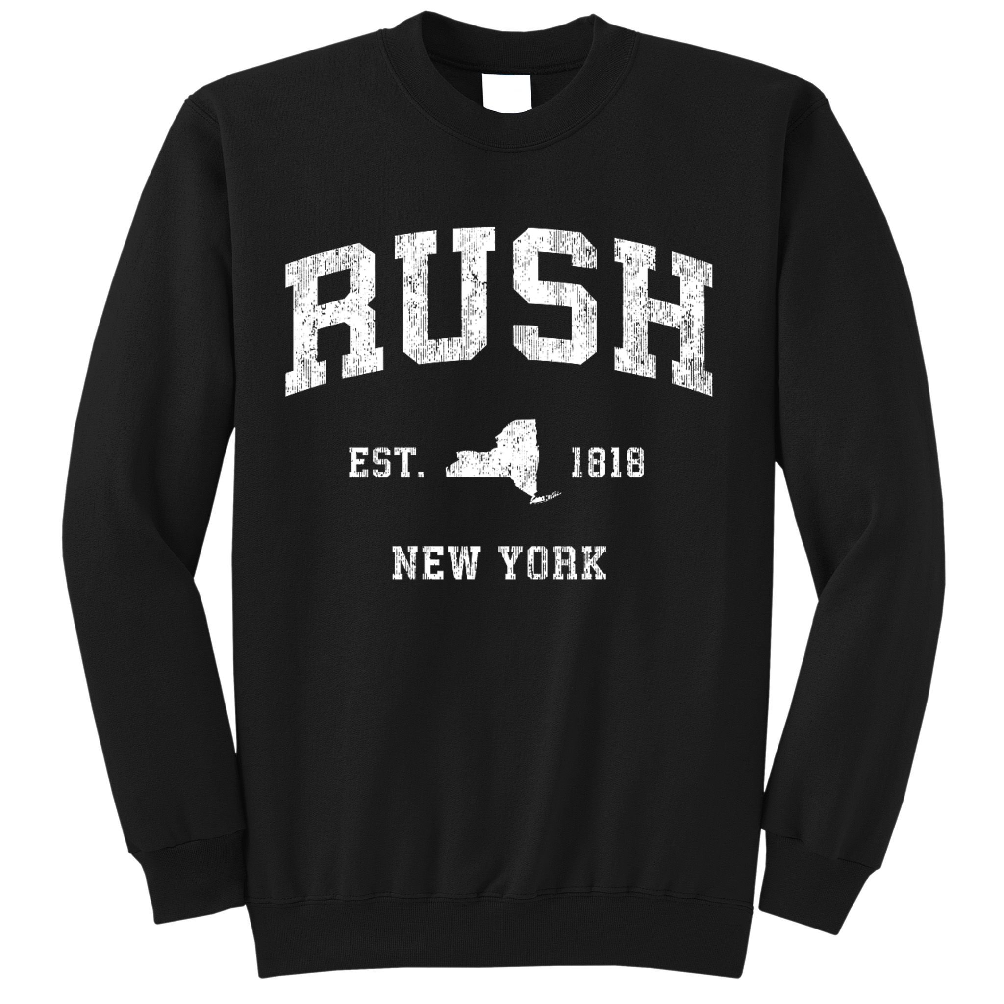 Rush New York Ny Vintage Athletic Sports Sweatshirt