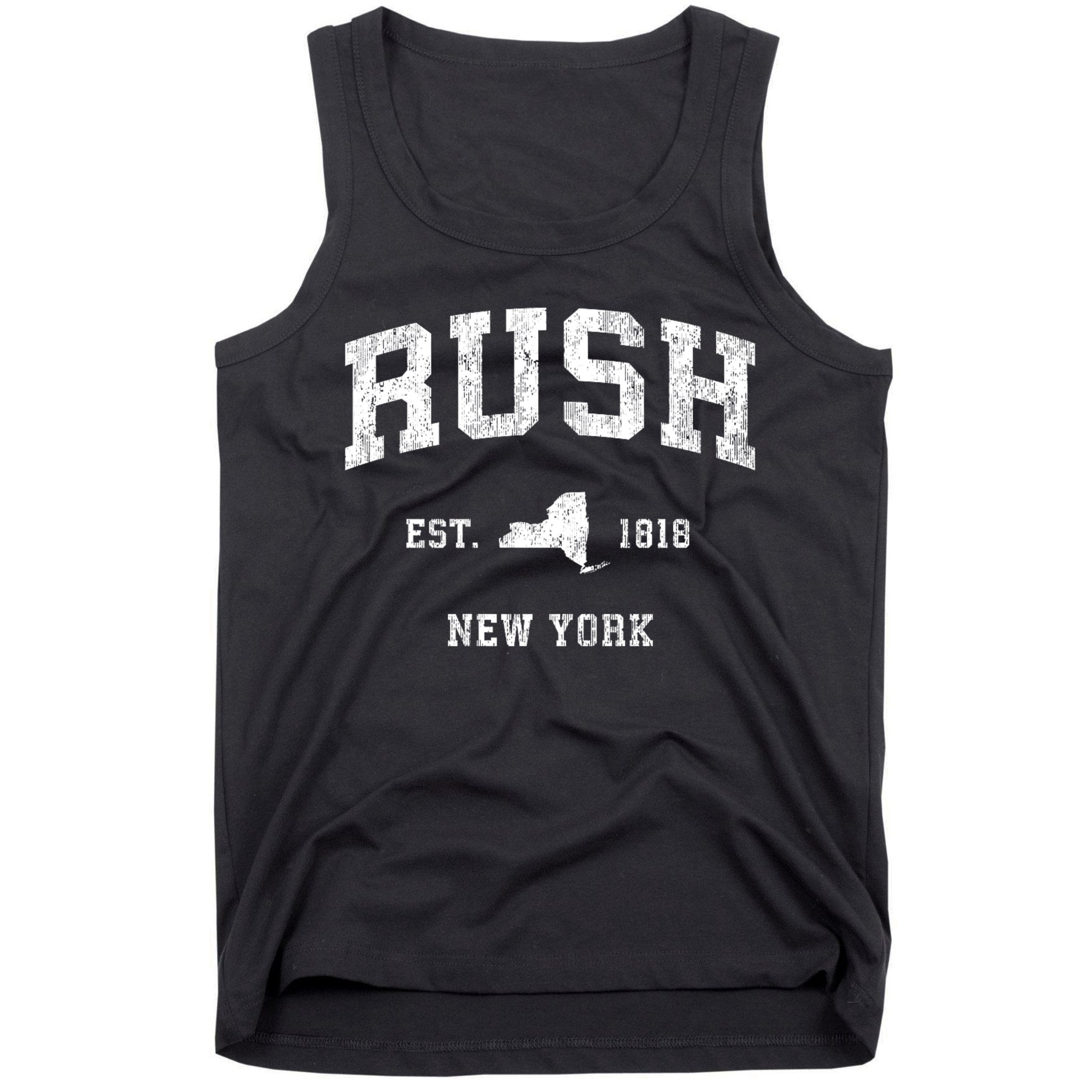 Rush New York Ny Vintage Athletic Sports Tank Top