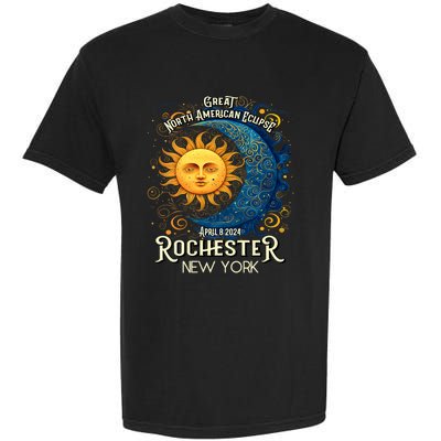 Rochester New York 2024 Total Solar Eclipse April 8 Souvenir Garment-Dyed Heavyweight T-Shirt