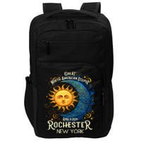 Rochester New York 2024 Total Solar Eclipse April 8 Souvenir Impact Tech Backpack