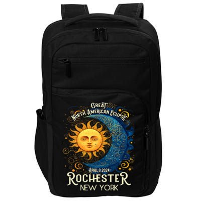 Rochester New York 2024 Total Solar Eclipse April 8 Souvenir Impact Tech Backpack